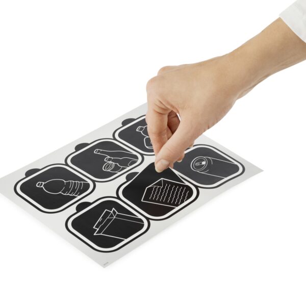 Prügikast liikuva kaanega Twist 10L must/hõbe 24,8x18,1x h33cm