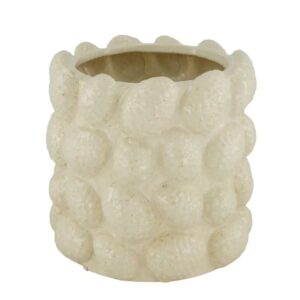 Lillepott käbid Ø18x h17cm valge