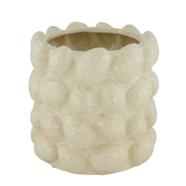 Lillepott käbid Ø18x h17cm valge