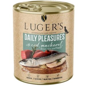 Lugers märgtoit koerale tursa ja makrelliga 800g