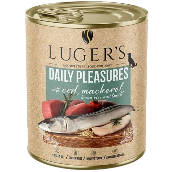 Lugers märgtoit koerale tursa ja makrelliga 800g