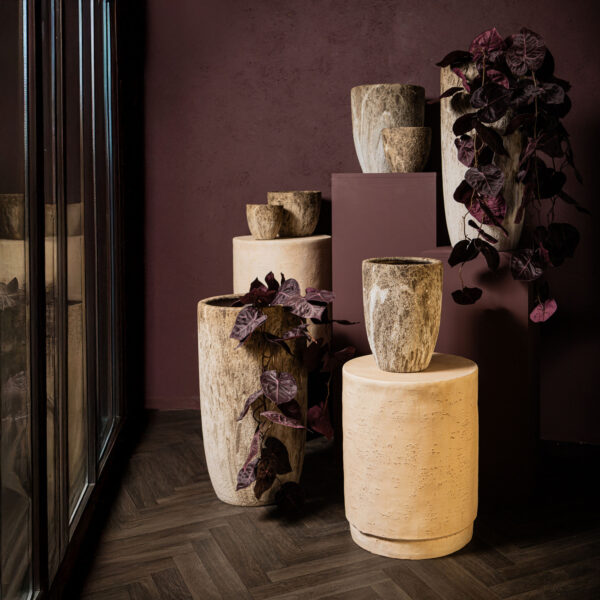 Lillepott Miah Brown keraamiline kõrge 2tk