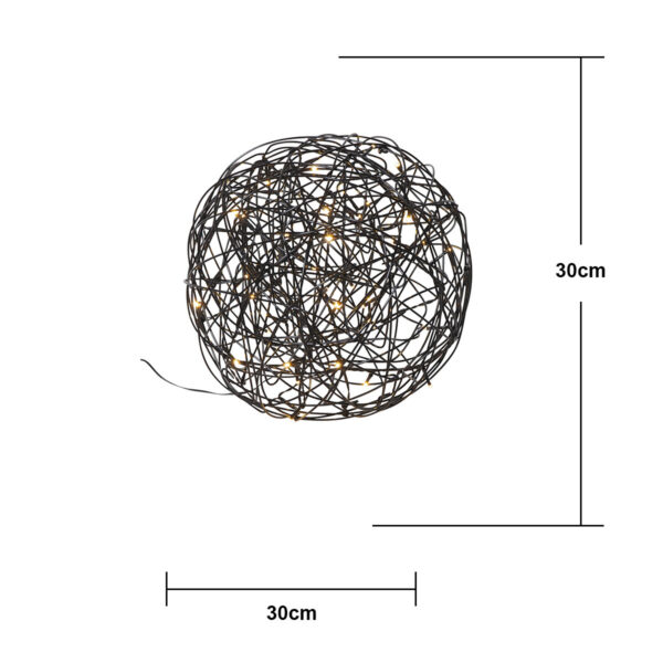 Valguspall Trassel soe valge Ø30cm 50LED IP44