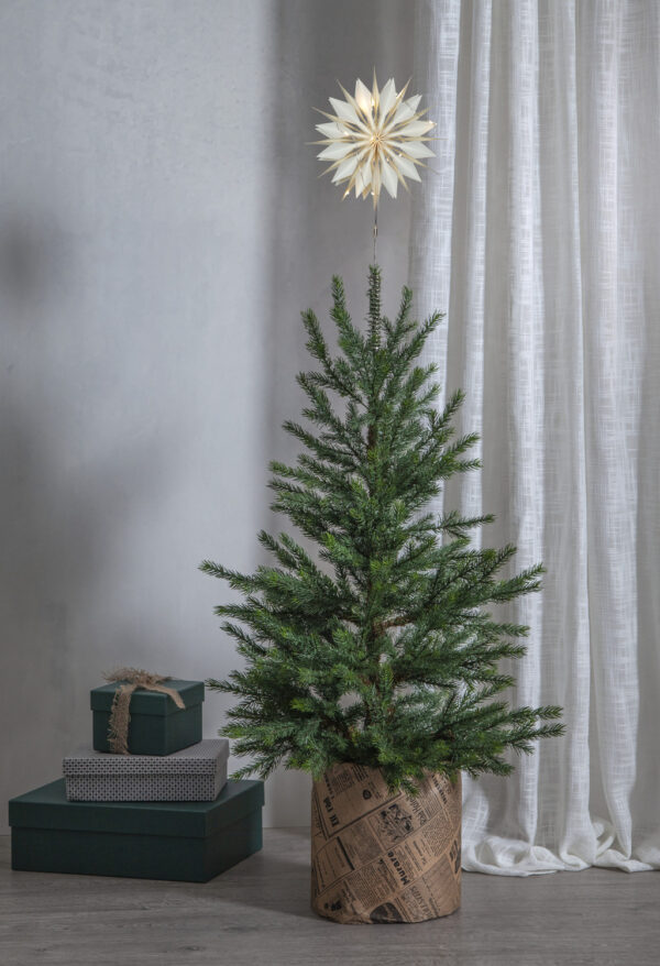 Kuusetipp täht Flinga soe valge 10LED 20x4x h43cm