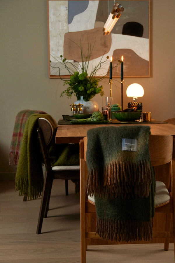 Mohäärpleed Umbra & Moss Melange 130x170cm