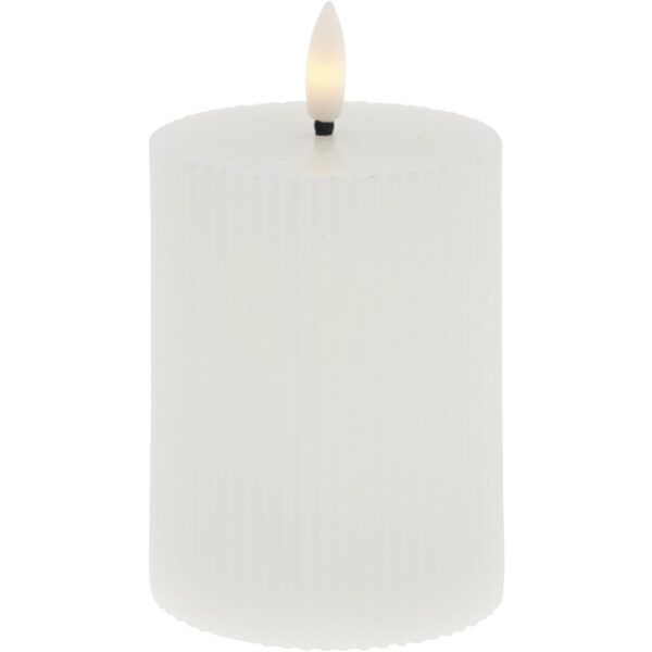 LED küünal valge Ø7,5x h10cm