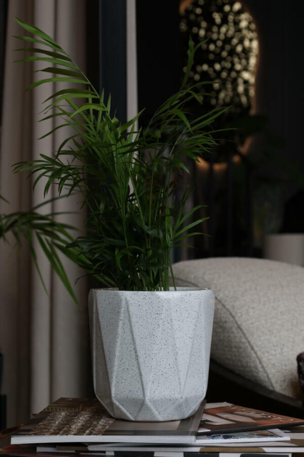 Lillepott Mood Ø16x h17cm valge terrazzo