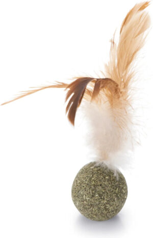 Mängupall sulgedega kassile 12cm