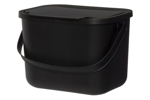 Biojäätmete konteiner must 6L