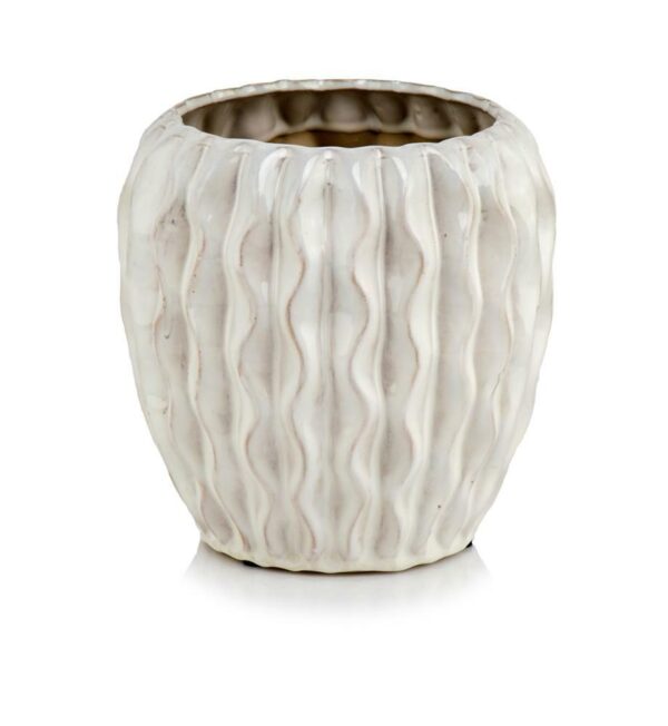 Lillepott Vintage Ø19x h19cm valge