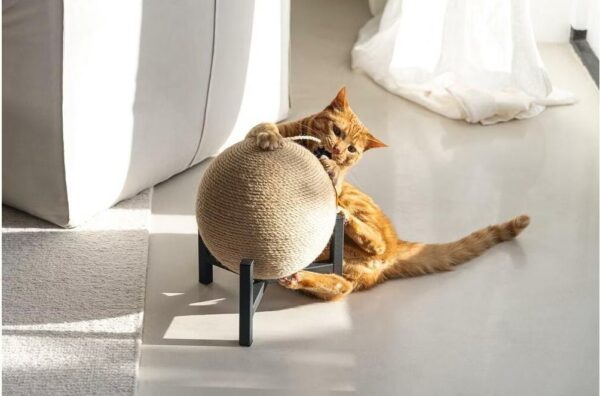 Kraapimiskera kassile Tyra metalljalal pruun Ø27x h33cm