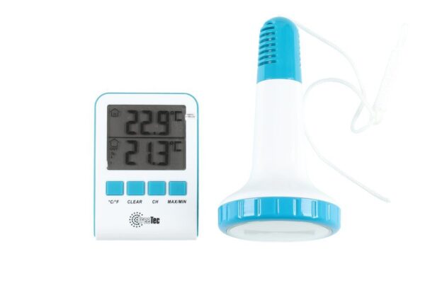 Veetermomeeter juhtmevaba valge 9,7x9,7x h18,5cm