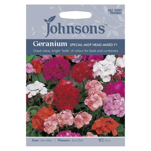 Viirpelargoon segu Mop Head 10s