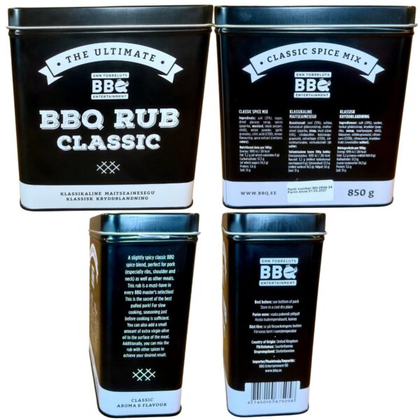 BBQ Rub klassikaline maitseainesegu 850g