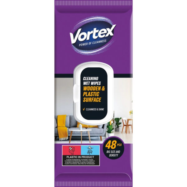 Niisked puhastuslapid mööblile, suletav pakend, 48tk/pk