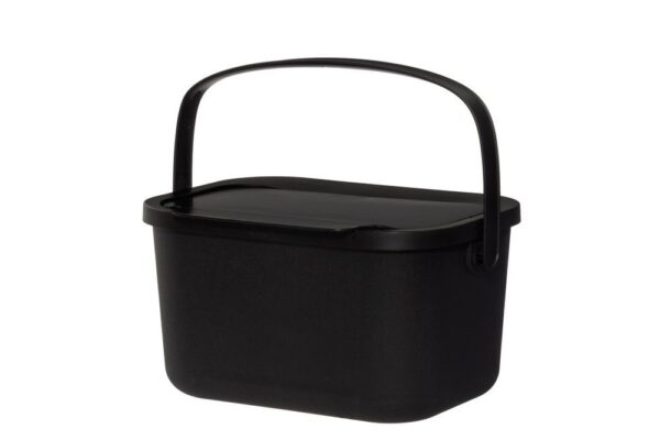 Biojäätmete konteiner must 4,5L