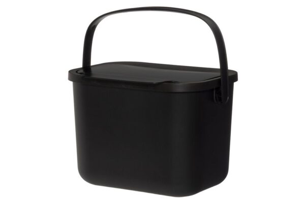 Biojäätmete konteiner must 6L