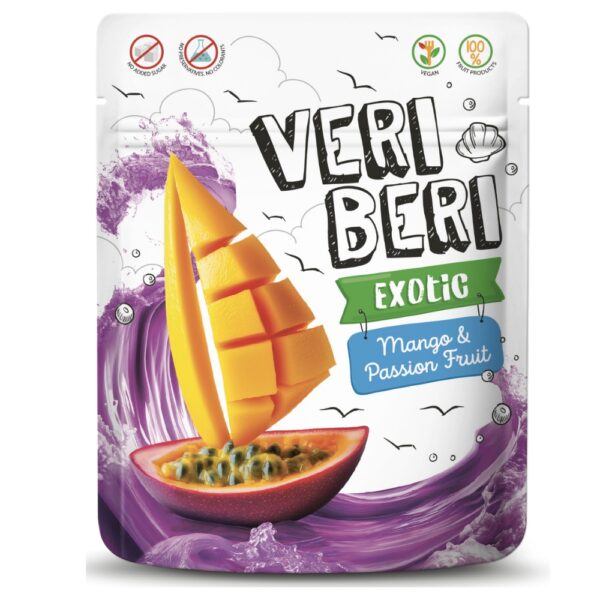Veri Beri Exotic mango- ja passioniviljakangikesed 50g