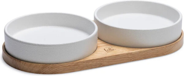 Sööginõu kassile Lojs alusel valge 2x400ml