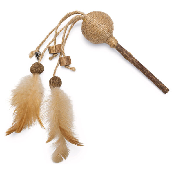 Mänguasi kassile Juto pall sulgedega 32cm