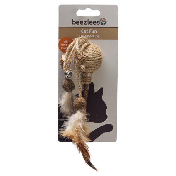 Mänguasi kassile Juto pall sulgedega 32cm