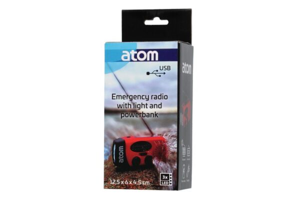 Hädaabi raadio led tule ja akupangaga punane 12,5x6x h4,5cm