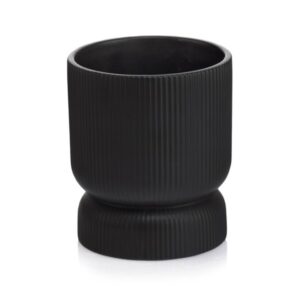 Lillepott Barcelona triibud Ø13x h15cm must matt