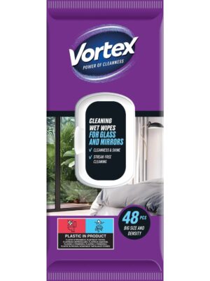Niisked puhastuslapid klaas- ja peegelpindadele 48tk/pk