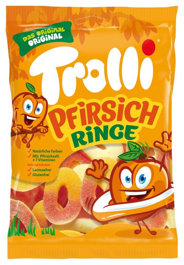 Trolli kummikommid Pfirsichringe 200g
