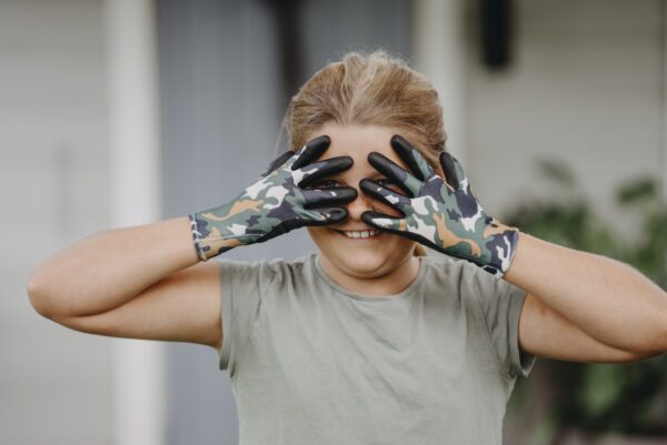 Nelson Garden töökindad lastele Reco kamuflaaž 3