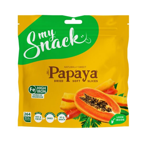 Pehme kuivatatud papaia 80g