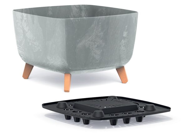 Lillepott Gracia 29x29x h22cm betooniefekt antrasiit