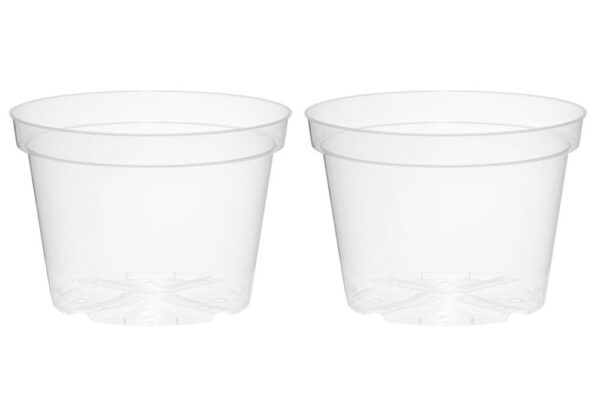 Istutuspott 25cm läbipaistev 2tk