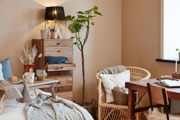 Punutud korv sangadega 40x30x h19cm