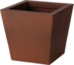 Lillepott metallist 15,3×15,3x h14,2cm roostekarva