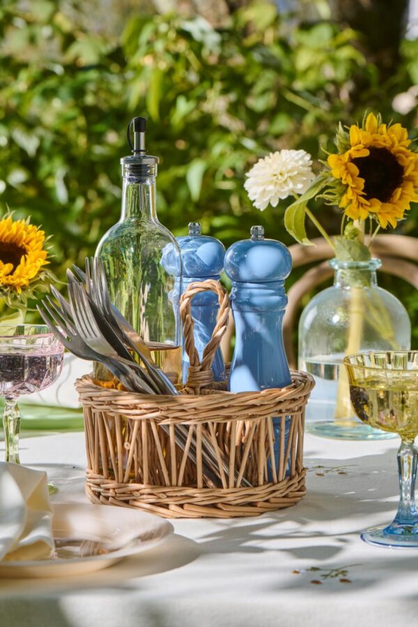 Punutud korv 4 vahega Ø20x h18cm