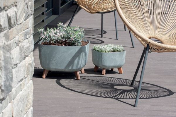 Lillepott Gracia 29x29x h22cm betooniefekt antrasiit