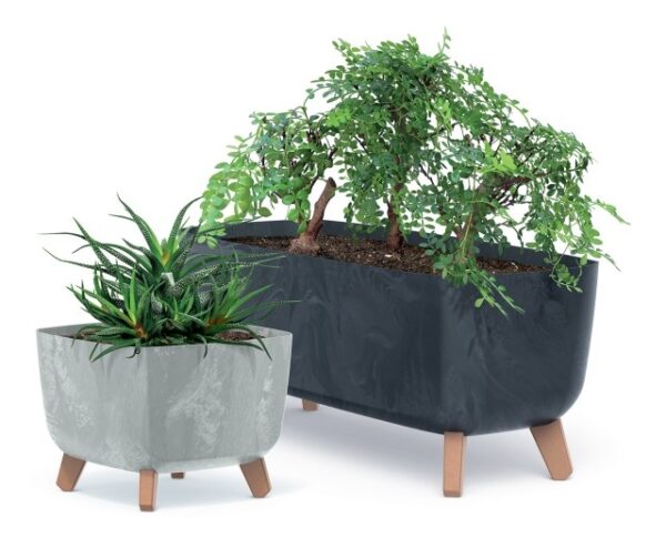 Lillepott Gracia 39x19,5x h18,7cm antrasiit