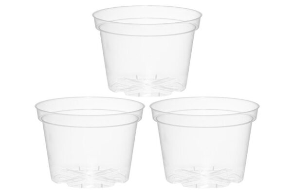 Istutuspott 20cm läbipaistev 3tk