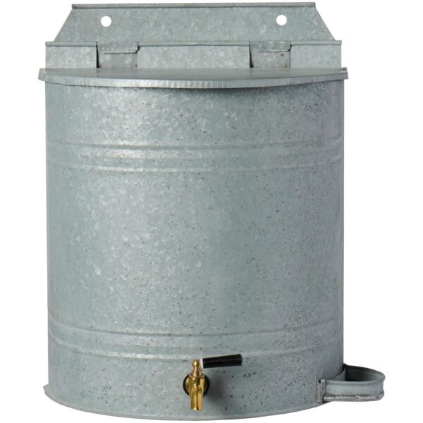 Veenõu seinale kraani ja seebihoidikuga hall 10,5L