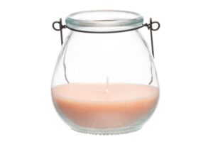 Küünal klaaslaternas roosa 24h