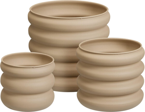 Lillepott tsink Ø20x h17,8cm beež