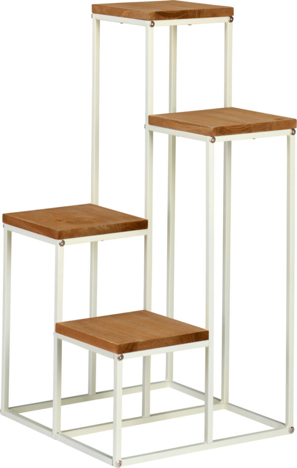 Lillepostament 4 tasandit valge 34x34x h67cm