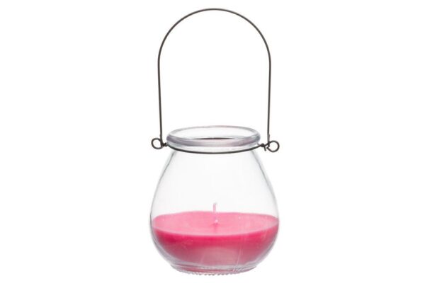 Küünal klaaslaternas punane 24h