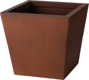 Lillepott metallist 20x20x h18,7cm roostekarva