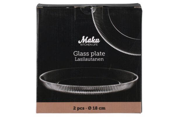 Maku taldrik läbipaistev Ø18cm 2tk