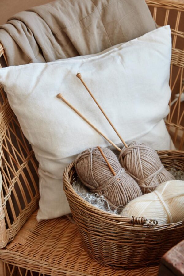 Punutud korv sangadega 40x30x h19cm