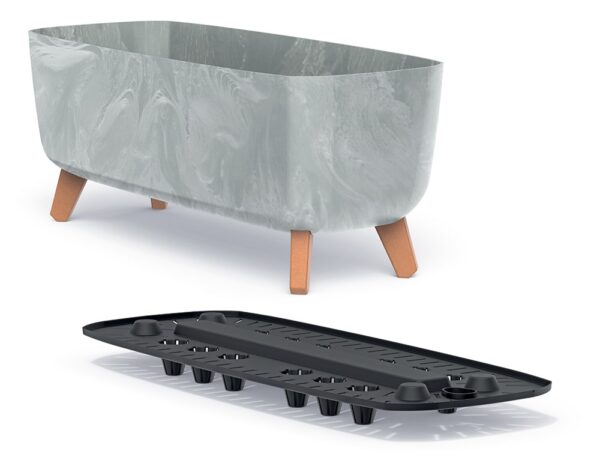 Lillepott Gracia 39x19,5x h18,7cm antrasiit