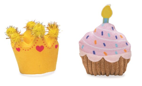Mänguasi kassile Cupcake & Crown 10x8cm 2tk