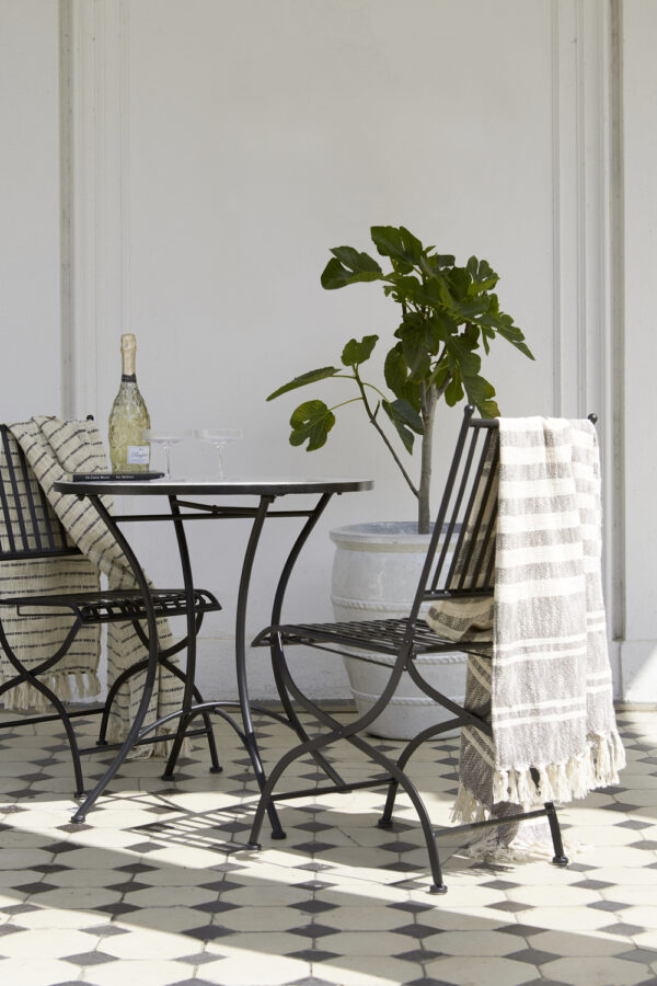 Aialaud Venice must ja valge Ø70x h72cm